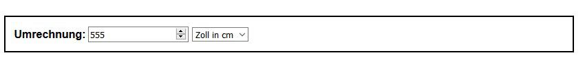 Wie funktioniert der Zoll in cm Rechner?