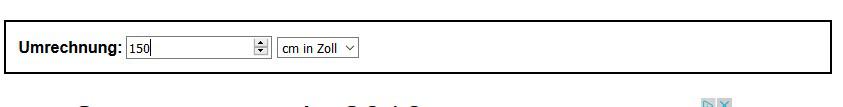 Wie funktioniert der Zoll in cm Rechner? 2