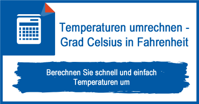 Temperaturen umrechnen - Grad Celsius in Fahrenheit