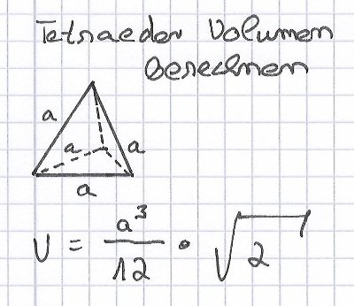 Tetraeder-Volumen-berechnen