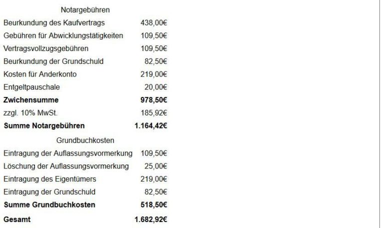 Notarkostenrechner Notarkosten berechnen ? Grundlagen & Rechner