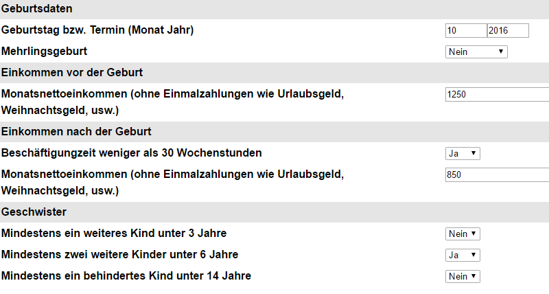 Elterngeldrechner ? Grundlagen & kostenloser Rechner