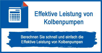 Effektive Leistung von Kolbenpumpen