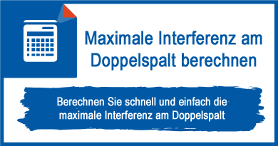 Maximale Interferenz am Doppelspalt berechnen